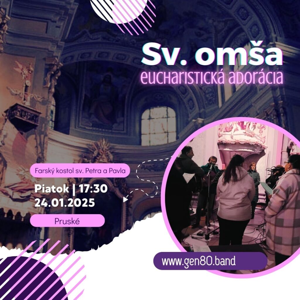 NAHRÁVKY: Pruské – Piatková Sv. omša a Eucharistická adorácia (24.01.´25)